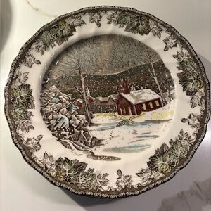 4 Johnson Bros the friendly village plates